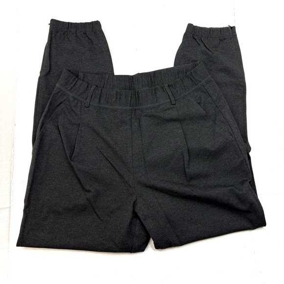 St John. Charcoal Grey Zipper Ankle Athleisure Joggers - Picture 1 of 6